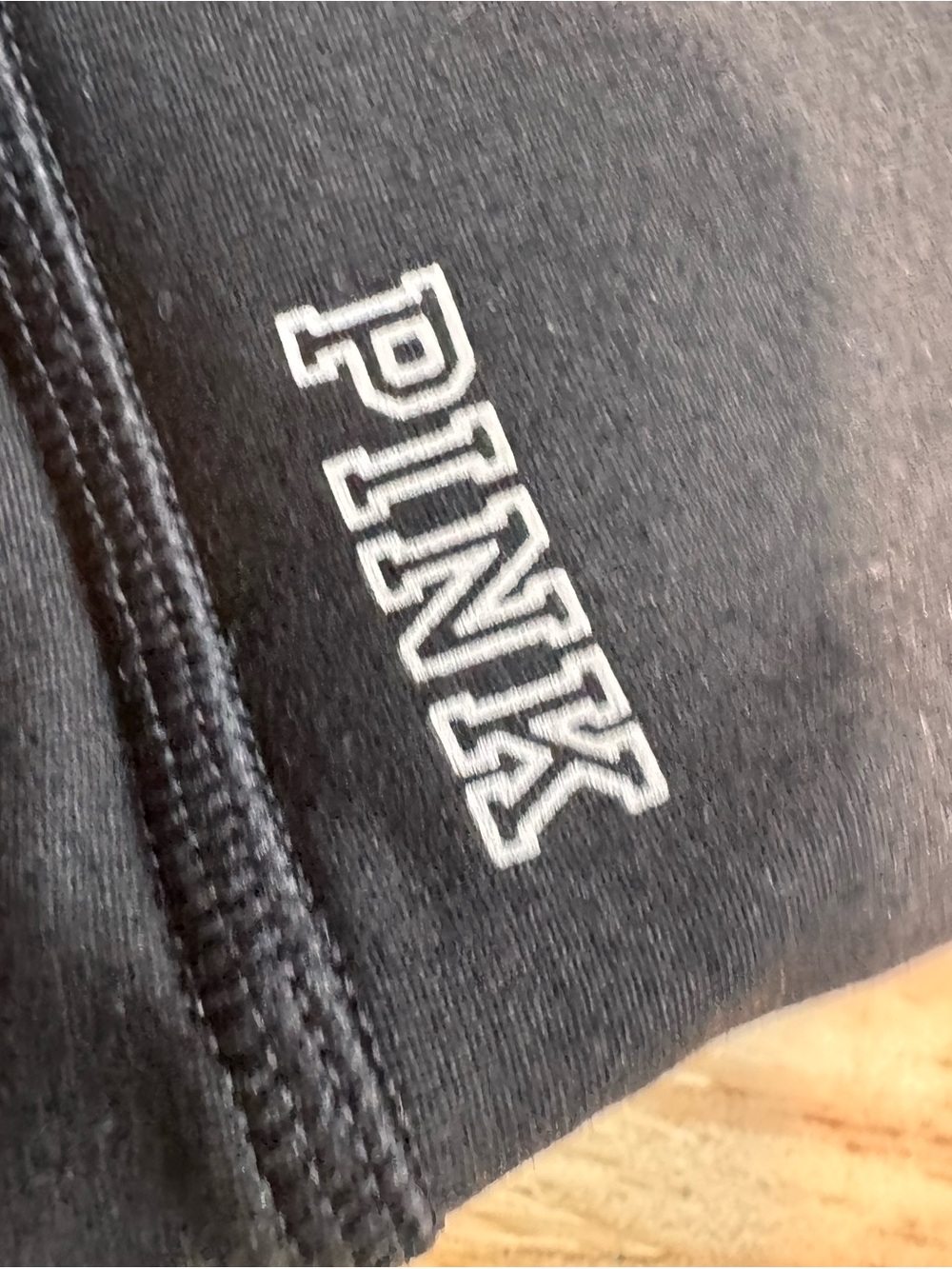 PINK Victoria's Secret Black Performance Leggings with White Logo - Picture 3 of 5